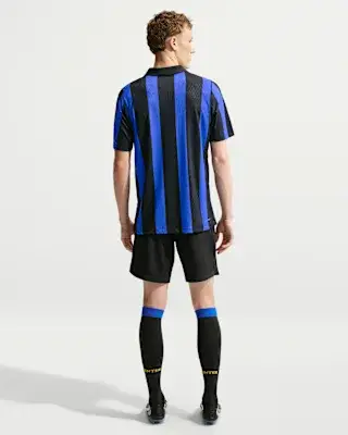 Inter Milan 2026/27 Maç İç Saha Nike Aero-FIT Orijinal Erkek Futbol Forması - Lyon Blue/Siyah/University Gold - Size XS