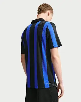 Inter Milan 2026/27 Maç İç Saha Nike Aero-FIT Orijinal Erkek Futbol Forması - Lyon Blue/Siyah/University Gold - Size XS