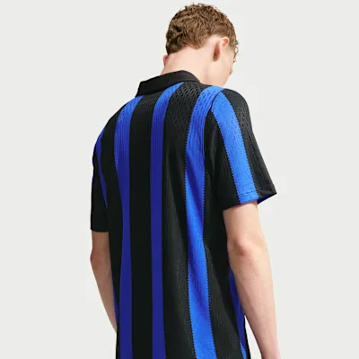 Inter Milan 2026/27 Maç İç Saha Nike Aero-FIT Orijinal Erkek Futbol Forması - Lyon Blue/Siyah/University Gold - Size XS