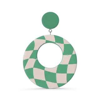Green Oval Earring